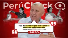 Cerraron 2 millones de bodegas por la extorsión, dijo el candidato presidencial Napoleón Becerra, pero es falso