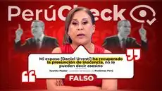 ¿Daniel Urresti “recuperó la presunción de inocencia”? Es falsa la afirmación de la candidata Juanita Pastor