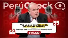 ¿La pobreza extrema alcanza al 30% de los peruanos? Es falsa la afirmación del candidato Rafael López Aliaga