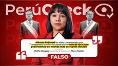 Alberto Fujimori no está en el top de los presidentes más corruptos del mundo, como implicó Mirtha Vásquez