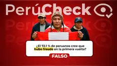No, el 72% de los peruanos no considera que hubo ‘fraude’ electoral en la primera vuelta, como dice viral