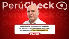 Es falso que el GORE de Lambayeque haya ejecutado solo S/350 millones en lo que va de 2026